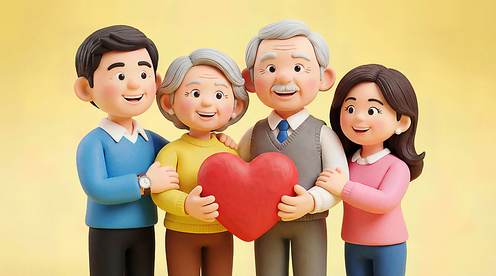 JPG 편집이미지 여자 노년 남자 어린이 가족 모션 함께함 사랑 웃음 여러명 노란색 모임 하트 표현 순간 유대감 편집3D 모양 감정 컬러 다수 컨셉 관계 표정 사람 성인 3D 파일형식