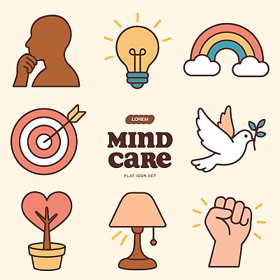 손 화분 무지개 일러스트 전구 건강 사랑 평화 마음 램프 목표 심볼 비둘기 돌봄 정신건강 마음건강 국내일러스트 AI파일 자연요소 감정 컨셉 모션 조류 조명 신체부위 파일형식 벡터