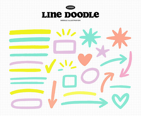 도형 디자인 화살표 별 예술 선 컬러 패턴 일러스트 그래픽 장식 사각형 다양 하트 원형 낙서 체크표시 손그림 드로잉 창작 국내일러스트 AI파일 자연요소 모양 다수 무늬 미술 확인 파일형식 벡터