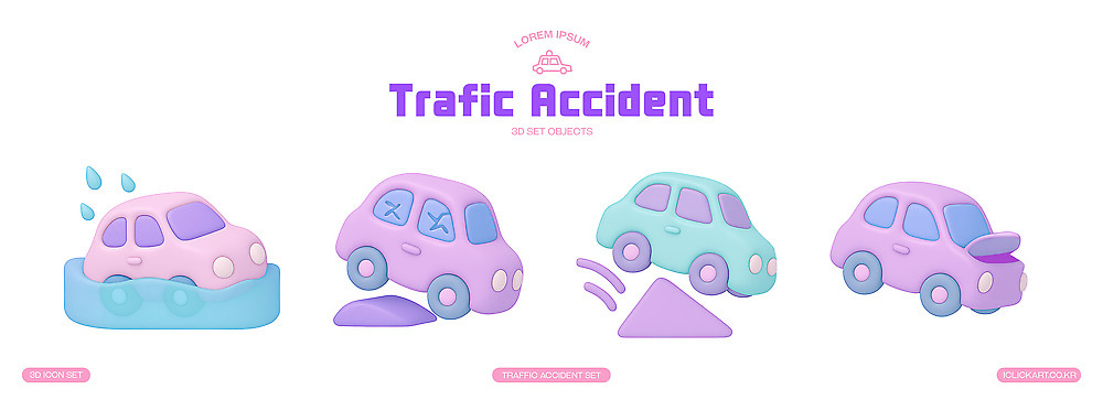 PSD 편집이미지 디자인 도로 컬러 생각 자동차 3D 표현 충돌 교통사고 장면 충격 편집3D 길 육상교통 교통시설 사건 디지털합성 파일형식