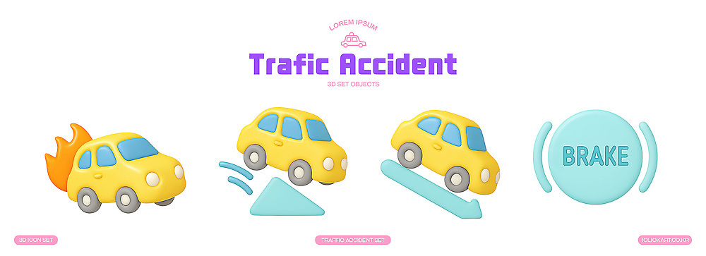 PSD 편집이미지 도로 생각 모션 자동차 불 바닥 경고 안전 점프 운전 위험 교통사고 편집3D 자연요소 길 육상교통 컨셉 교통시설 3D 사건 파일형식