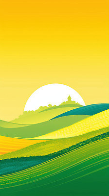 JPG 식물 농업 일러스트 자연 하늘 산 곡류 풍경 초원 일상 초록색 여름 햇빛 태양 노란색 일출 시골 언덕 지평선 풍경화 국내일러스트 자연요소 계절 산업 컬러 라이프 노을 그림 생태계 파일형식
