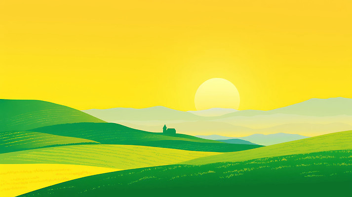 JPG 주간 열매 백그라운드 일러스트 자연 하늘 날씨 주택 미술 풍경 초원 초록색 햇빛 농장 노란색 일출 새벽 언덕 동쪽 색채 평야 국내일러스트 자연요소 식물 컬러 농업 문화예술 건물 태양 노을 방향 생태계 파일형식