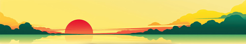 JPG 실루엣 호수 여유 컬러 일러스트 자연 하늘 산 풍경 초록색 태양 노란색 평화 일출 일몰 시간 수면 저녁 숲 풍경화 국내일러스트 자연요소 감정 컨셉 촬영기법 물 노을 야간 그림 생태계 파일형식