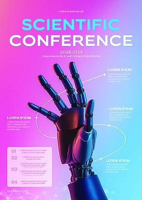 PSD 템플릿 손 디자인 교육 산업 포스터 과학 회의 기술 실험 전시 전시회 로봇 1월 혁명 개발 2026년 이미지템플릿 컨셉 비즈니스 신체부위 날짜 연도 파일형식