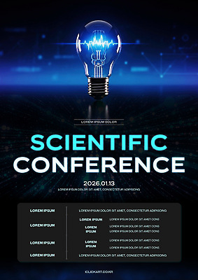 PSD 템플릿 디자인 포스터 과학 백그라운드 전구 회의 기술 실험 이벤트 정보 발표 날짜 이미지템플릿 비즈니스 파일형식