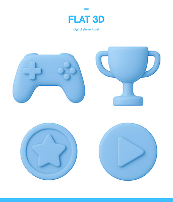 모양 PSD 아이콘 디자인 별 공 버튼 파란색 세트 3D아이콘 3D 디지털 피규어 게임 트로피 재생 자연요소 컬러 놀이 미니어처 상_우승 디지털합성 파일형식