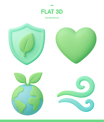 PSD 아이콘 디자인 지구 컬러 잎 자연 생명 바람 그래픽 3D아이콘 3D 환경 하트 방패 자연요소 모양 식물 날씨 디지털합성 생태계 파일형식