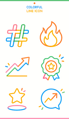 모양 도형 아이콘 디자인 컬러 추상 그래픽 컬러풀 표현 배열 심볼 라인아트 소셜네트워크 창의력 2D아이콘 AI파일 선 무늬 파일형식 벡터