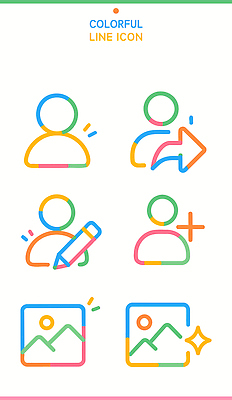 아이콘 기호 디자인 화살표 선 컬러 모션 표시 사람 그래픽 컬러풀 연필 표현 라인아트 소셜네트워크 추가 2D아이콘 AI파일 문자 학용품 필기구 파일형식 벡터