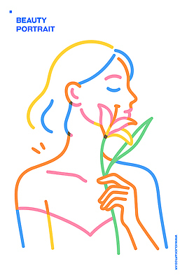 모양 식물 손 디자인 꽃 감정 얼굴 예술 선 컬러 일러스트 자연 사람 컬러풀 표현 관찰 라인아트 그림 초상화 밝은색 뷰티풀 인물화 창의성 국내일러스트 AI파일 모션 신체부위 생태계 파일형식 벡터