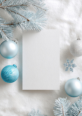 식물 계절 기념일 컬러 크리스마스장식 CG 파일형식 AI콘텐츠 겨울 장식 구슬 흰색 종이 파란색 오브젝트 백그라운드 나무 크리스마스 손글씨 편집이미지 JPG AI포토 프레임 오너먼트 편집실사