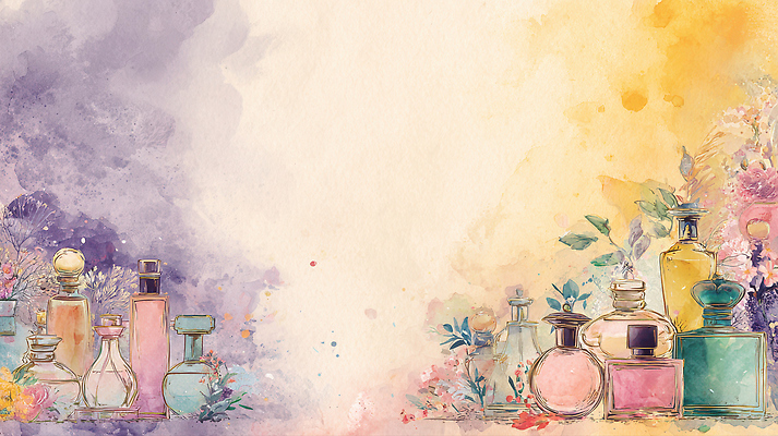 JPG 모양 식물 디자인 꽃 예술 컬러 백그라운드 일러스트 자연 수채화 장식 꽃병 보라색 물감 크기 스케치 향수 그림 향기 향수병 국내일러스트 AI일러스트 AI콘텐츠 미술 화장품 미술도구 생태계 냄새 병_담는 파일형식