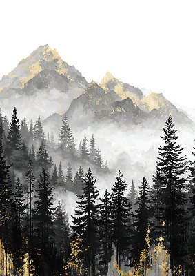 JPG 나무 식물 일러스트 자연 하늘 산 흑백 그림자 풍경 등산 금색 안개 대기 숲 높이 조경 설산 국내일러스트 컬러 날씨 촬영기법 트래킹 생태계 파일형식