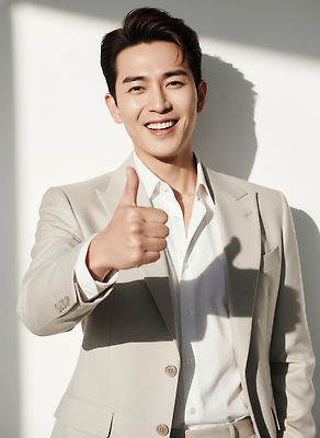 JPG 편집이미지 손 패션 남자 포즈 백그라운드 모션 웃음 사람 엄지손가락 비즈니스맨 의료성형뷰티 편집실사 AI인물포토 AI콘텐츠 클라우드댄서 비즈니스 손가락 표정 신체부위 직장인 CG 파일형식 트렌드컬러 AI포토 2026트렌드