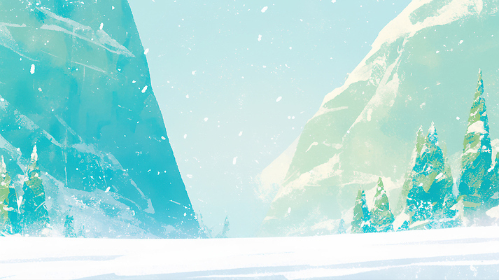 JPG 나무 설경 겨울 일러스트 자연 하늘 바람 날씨 산 풍경 초록색 고요 흰색 정지 차가움 기온 수목 국내일러스트 AI일러스트 AI콘텐츠 자연요소 식물 계절 컬러 모션 생태계 파일형식