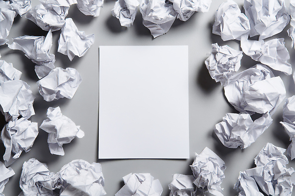 JPG 편집이미지 디자인 종이 생각 아이디어 사무실 공백 쓰는 그림 질감 창작 혼란 목업 편집실사 AI포토 AI콘텐츠 컨셉 비즈니스 CG 파일형식