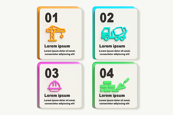 PSD 편집이미지 기호 디자인 건축 컬러 건설업 인포그래픽 트럭 정보 부자 손톱 기중기 마감 콘크리트 표기 이미지편집 문자 손 산업 컨셉 자동차 기록 중장비 파일형식