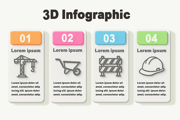 PSD 편집이미지 디자인 건축 건설업 안전 그래픽 3D 자료 인포그래픽 정보 표현 기중기 보안 이미지편집 산업 중장비 디지털합성 파일형식