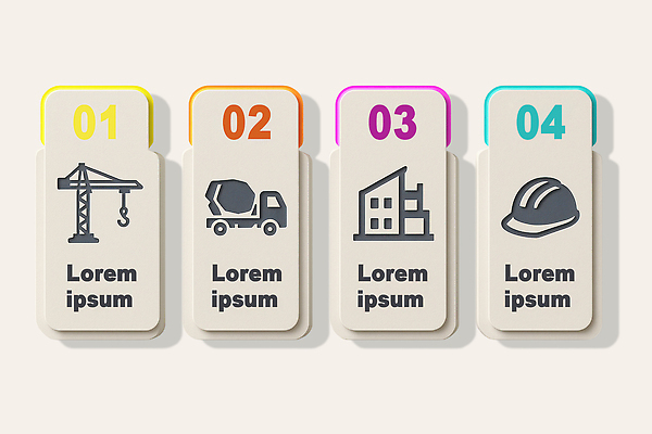 PSD 편집이미지 기호 건축 산업 건설업 기술 안전 건물 기계 인포그래픽 작업 헬멧 믹서 기중기 단계 프로젝트 이미지편집 문자 건축물 중장비 보호장비 파일형식