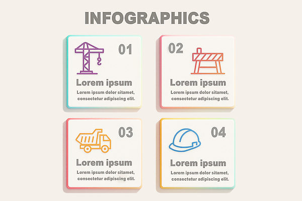 PSD 편집이미지 디자인 건축 그래프 건설업 설명 안전 인포그래픽 장비 트럭 정보 작업 기중기 시공 작업자 이미지편집 산업 모션 자동차 중장비 파일형식