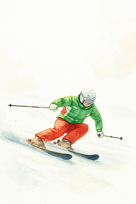 JPG 계절 스포츠 겨울 일러스트 모션 레저 스키 사람 경사 초록색 레포츠 운동 주황색 장비 스키복 슬로프 눈사태 스노우 스타일 국내일러스트 옷 컬러 겨울스포츠 스키장 건강 파일형식