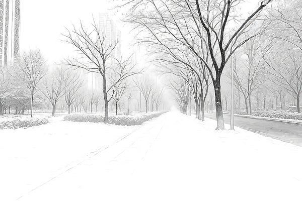 JPG 나무 겨울 일러스트 자연 거리 풍경 사람없음 설원 깨끗함 산책로 흰색 눈 도시 조용 보도블럭 나무그늘 눈사태 국내일러스트 AI일러스트 AI콘텐츠 자연요소 식물 계절 길 컬러 컨셉 날씨 눈_날씨 보행로 그늘 생태계 파일형식