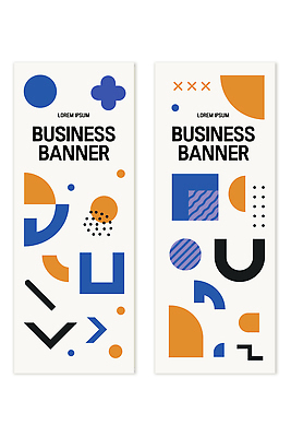 도형 템플릿 디자인 배너 배너템플릿 세로배너 컬러 비즈니스 그래픽 알림 모던 기하학 마케팅 창의성 스타일 배너세트 프로모션 AI파일 무늬 이벤트 세로 세트 파일형식 벡터
