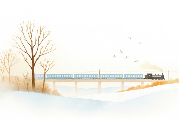 식물 동물 계절 육상교통 컨셉 대중교통 역 생태계 파일형식 기차 겨울 나무 조류 하늘 풍경 여행 자연 교통 이동 연기 장면 기차역 기찻길 과거 사계절 환경 일러스트 국내일러스트 JPG