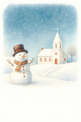 주간 식물 계절 기념일 종교 컬러 종교건축 건물 그림 파일형식 눈사람 겨울 교회 풍경 장면 흰색 크리스마스 야외 추위 기도 나무 천주교 오후 아침 풍경화 일러스트 국내일러스트 JPG