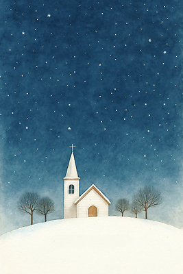 자연요소 식물 계절 컬러 컨셉 종교건축 건물 탑 생태계 파일형식 겨울 교회 나무 언덕 별 하늘 풍경 조용 자연 종교 종탑 흰색 기도 평화 서리 공간 일러스트 국내일러스트 JPG