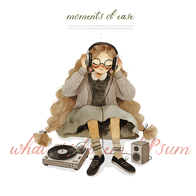 PSD 감정 음악 일러스트 모션 휴식 표정 앉기 소녀 취미 소파 머리카락 평화 헤드폰 스피커 기계 듣기 시간 파마 편안함 묘기 즐거움 턴테이블 국내일러스트 헤어스타일 여자 어린이 음향기기 컨셉 의자 문화예술 머리 감각 파일형식