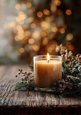 나무 기념일 가구 컨셉 재료 초 내부 CG 생태계 파일형식 촛불 나뭇가지 탁자 장식 조명 분위기 따뜻함 크리스마스 오브젝트 실내 목재 빛 자연 편집이미지 편집실사 JPG