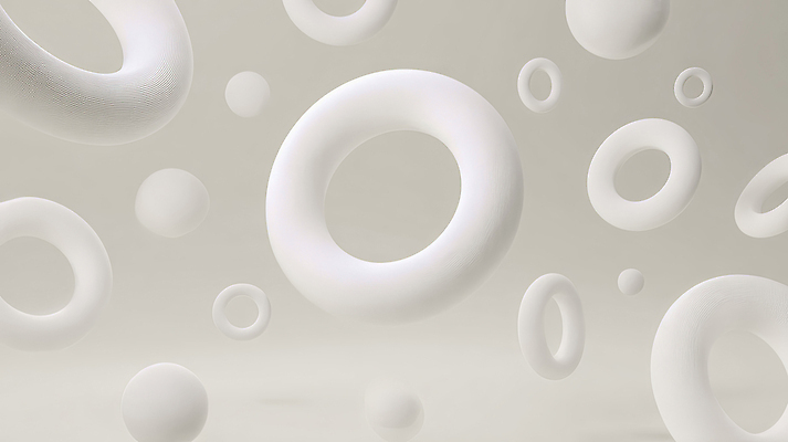 도형 편집이미지 컬러 무늬 감각 파일형식 트렌드컬러 2026트렌드 원형 오브젝트 백그라운드 흰색 크기 공중 공간 모양 디자인 심플 추상 부드러움 배열 이미지편집 JPG 클라우드댄서