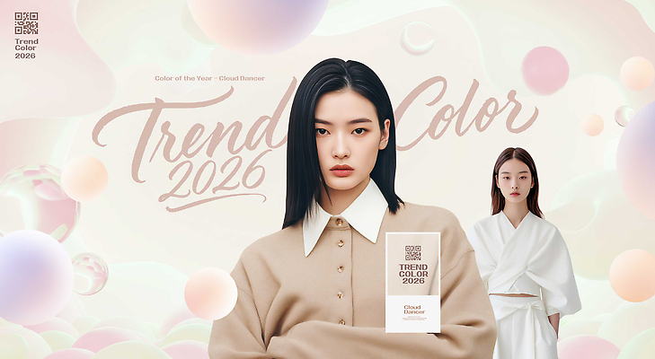 편집이미지 연도 파일형식 모델 유행 컬러 이벤트 2026년 옷 포즈 구슬 백그라운드 패션 스타일 촬영 디자인 알림 이미지편집 PSD