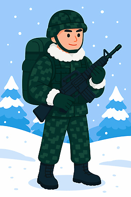 식물 직업 계절 컨셉 군대 눈_날씨 총 국군 파일형식 벡터 군인 소총 겨울 산 나무 눈꽃 조용 전투복 집중 입대 연습 백그라운드 장비 전쟁 일러스트 국내일러스트 AI파일 국방