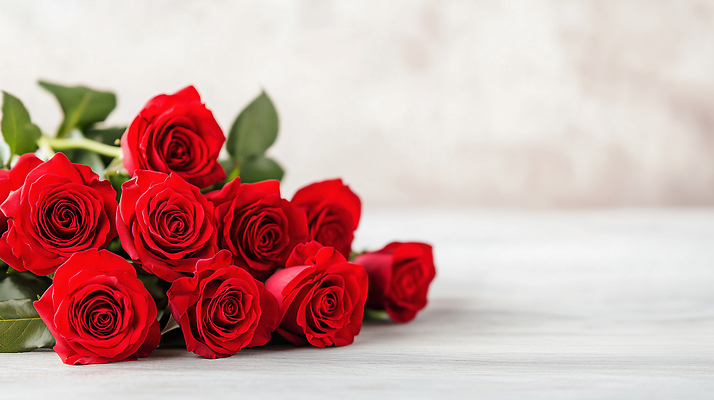 식물 꽃 컬러 가구 CG 생태계 파일형식 AI콘텐츠 장미 빨간색 탁자 장면 꽃다발 자연 모양 잎 뷰티풀 선물 장식 이벤트 조화 편집이미지 편집실사 JPG AI포토