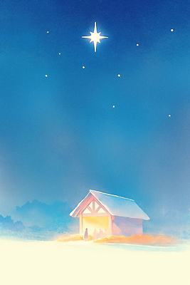 자연요소 건축물 계절 기념일 종교 컨셉 생태계 파일형식 AI콘텐츠 별 하늘 건물 조용 풍경 빛 자연 평화 우주 어둠 거리 사람 감정 순간 지역 JPG 일러스트 국내일러스트 크리스마스 기독교 겨울 AI일러스트