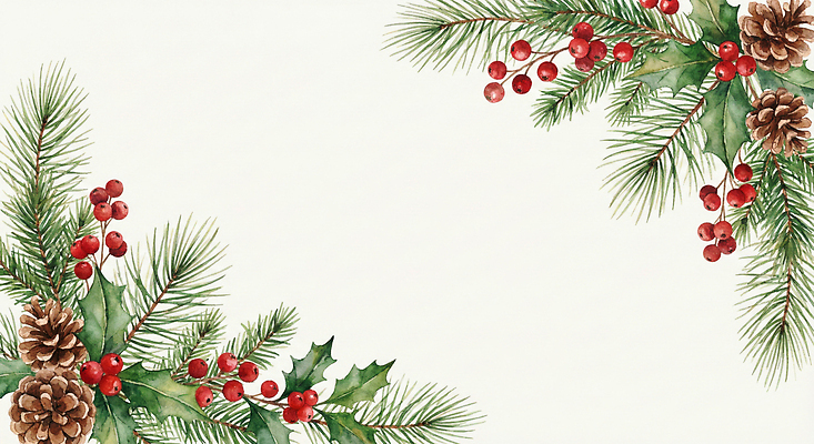 나무 식물 식기 계절 기념일 꽃 컬러 크리스마스 공백 생태계 파일형식 AI콘텐츠 장식 나뭇가지 열매 솔방울 겨울 자연 초록색 백그라운드 크리스마스트리 화환 장미 잎 포크 프레임 수목 JPG 일러스트 국내일러스트 카피스페이스 AI일러스트