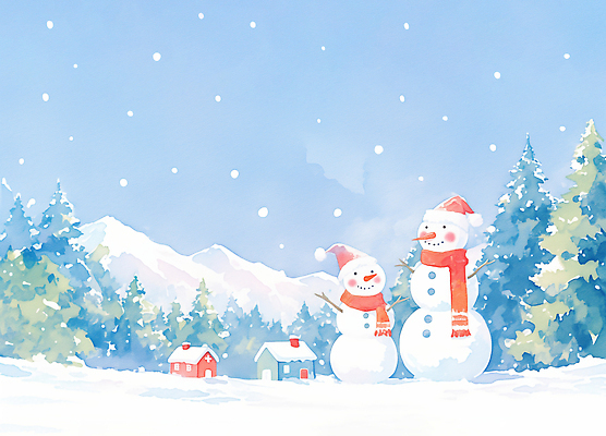 계절 기념일 컨셉 관계 사람 건물 얼음 생태계 파일형식 AI콘텐츠 겨울 눈사람 산 숲 주택 날씨 고드름 크리스마스 장식 스카이 자연 풍경 가족 친구 만남 소통 모션 놀이 아기 JPG 일러스트 국내일러스트 AI일러스트