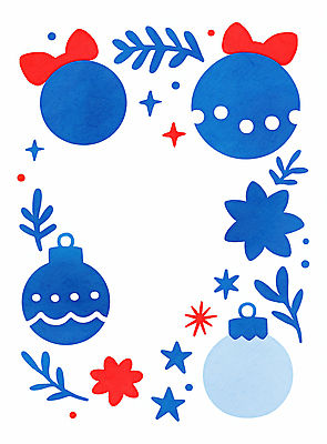 자연요소 도형 식물 문자 기념일 컬러 크리스마스 무늬 파일형식 AI콘텐츠 장식 디자인 파란색 빨간색 모양 패턴 별 꽃 기호 크리스마스트리 장난감 사각형 원형 선 잎 오브젝트 그림 JPG 일러스트 국내일러스트 AI일러스트