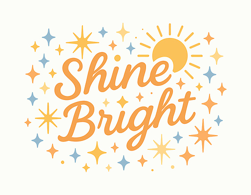 모양 디자인 감정 별 문화 예술 컬러 백그라운드 일러스트 캘리그라피 빛 태양 표현 감각 메시지 긍정 창의성 창작 스타일 국내일러스트 AI파일 자연요소 컨셉 파일형식 벡터