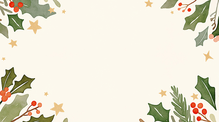 JPG 열매 별 백그라운드 잎 크리스마스 겨울 일러스트 가지 수채화 프레임 장식 초록색 초대장 카피스페이스 Decoration Branch Leaf Star 국내일러스트 자연요소 식물 계절 기념일 컬러 채소 카드_감사 공백 파일형식