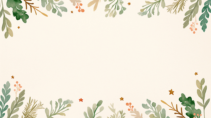 JPG 식물 디자인 별 백그라운드 잎 크리스마스 겨울 패턴 일러스트 자연 나뭇잎 수채화 프레임 장식 빨간색 초록색 갈색 축제 휴일 테두리 질감 초대장 카피스페이스 국내일러스트 자연요소 계절 기념일 컬러 무늬 카드_감사 공백 생태계 파일형식