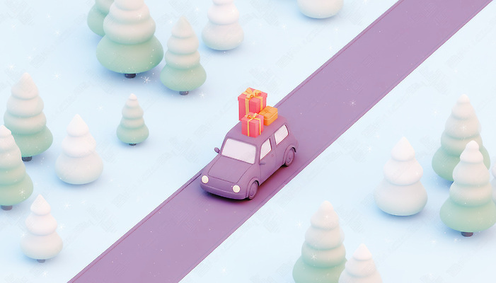 JPG 나무 편집이미지 도로 백그라운드 크리스마스 겨울 선물 장식 상자 보라색 운전 운송업 휴일 숲 편집3D 식물 계절 기념일 산업 길 컬러 교통시설 모션 3D 파일형식