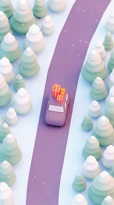 JPG 나무 편집이미지 도로 크리스마스 겨울 자동차 휴가 선물 보라색 축제 눈송이 연말 눈덮임 편집3D 식물 계절 기념일 길 육상교통 컬러 컨셉 교통시설 눈_날씨 3D 파일형식