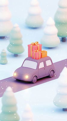 JPG 나무 편집이미지 도로 크리스마스 겨울 자동차 선물 선물상자 보라색 축제 운전 눈송이 휴일 숲 편집3D 식물 계절 기념일 길 육상교통 컬러 교통시설 모션 눈_날씨 상자 3D 파일형식