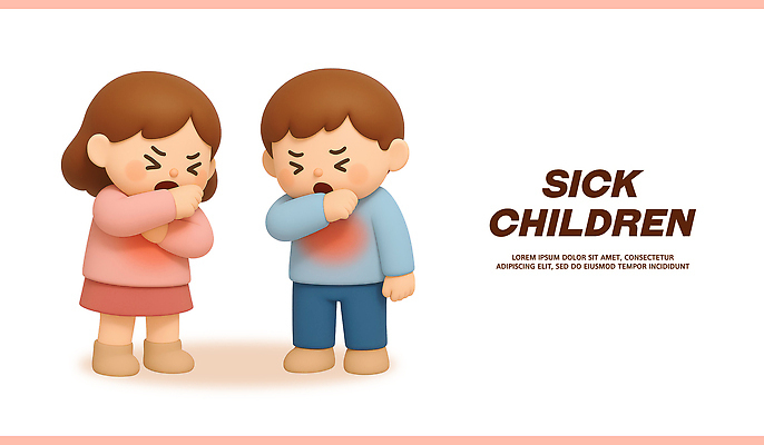 PSD 편집이미지 감정 어린이 모션 주택 건강 병원 일상 친구 고통 도움 장면 소통 기침 편집3D 컨셉 의학 관계 사람 건물 라이프 3D 파일형식