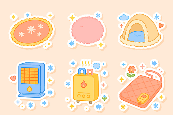 모양 디자인 꽃 컬러 스티커 겨울 패턴 일러스트 텐트 생활 장식 인테리어 귀여움 기계 매트 편안함 난방기 오브젝트 난방 아이템 보온 국내일러스트 AI파일 식물 계절 컨셉 무늬 캠핑도구 감각 난방용품 파일형식 벡터