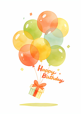 JPG 기념일 컬러 일러스트 디저트 선물포장 선물 이벤트 장식 친구 파티 놀람 기쁨 축하 생일 즐거움 파티용품 잔치 풍선 생일카드 헬륨 국내일러스트 AI일러스트 AI콘텐츠 감정 음식 컨셉 포장 관계 카드_감사 표정 원소 이벤트용품 파일형식